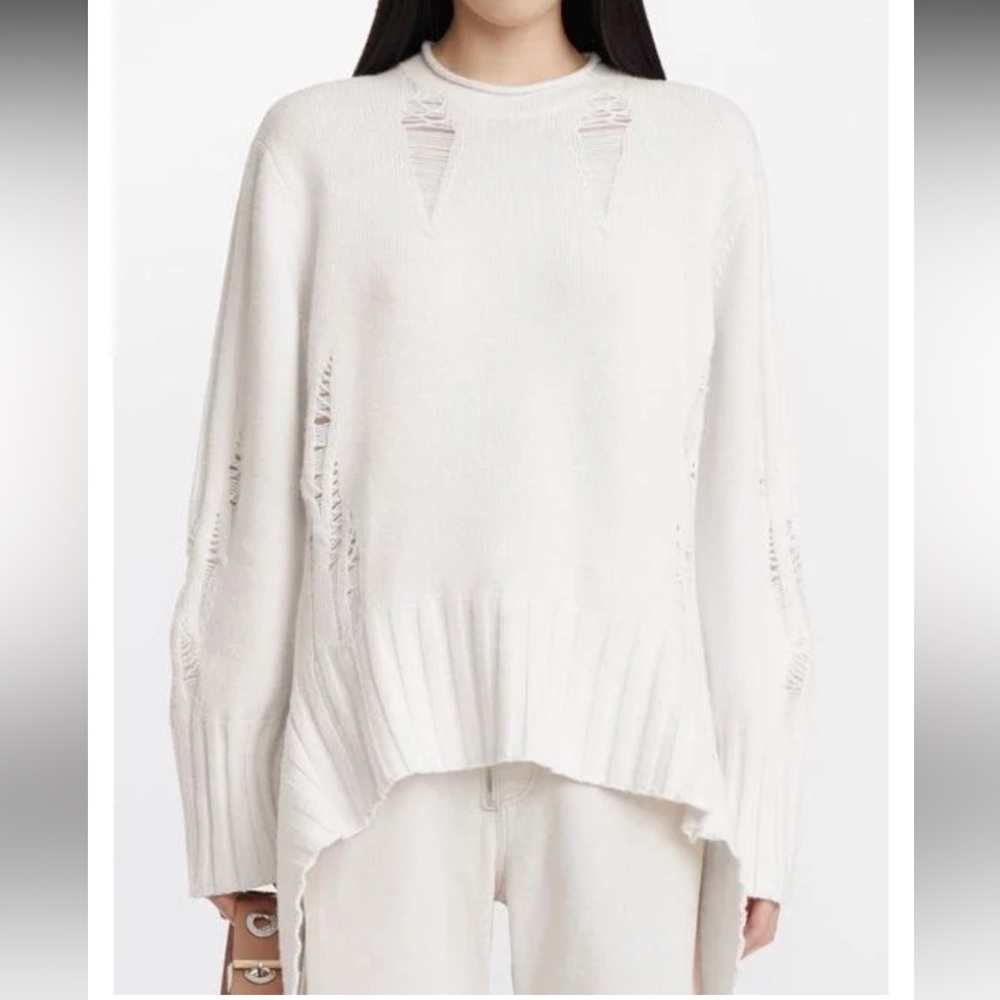 Dion Lee Distressed Cashmere Sweater, XS